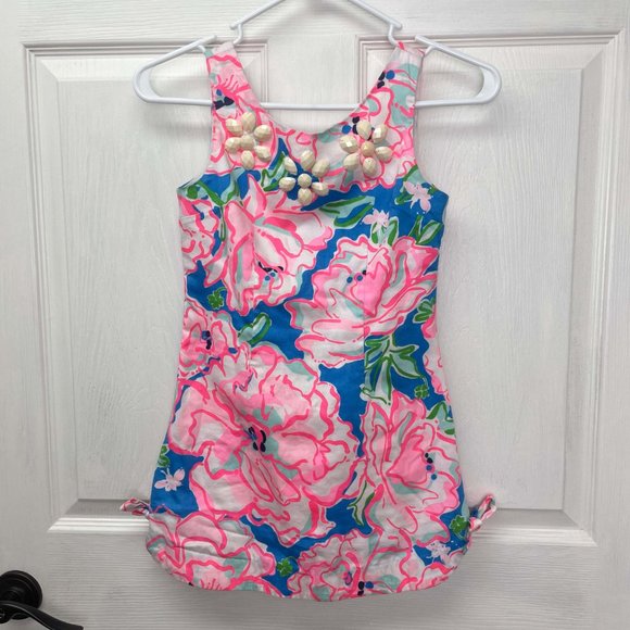 Lilly Pulitzer Pink and Blue Sleeveless Sundress - Picture 1 of 10